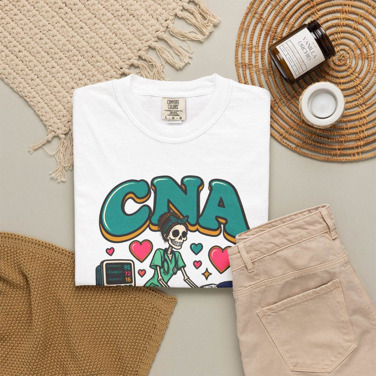 CNA The Heart of the Floor Skinny Skeleton Comfort Colors T-Shirt