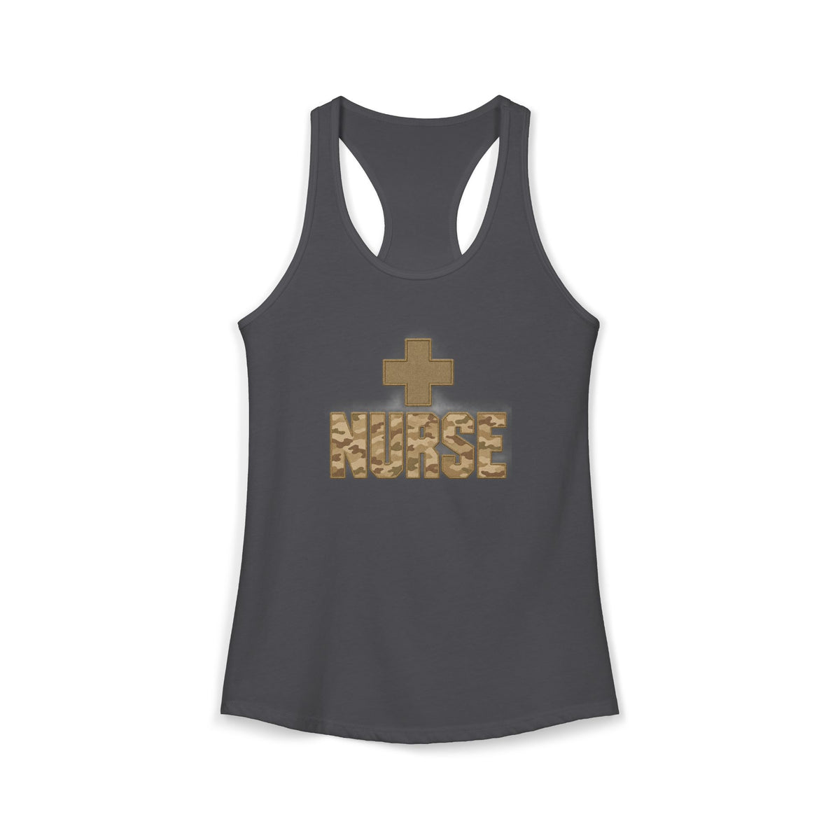 Nurse Desert Tan Camo Women's Racerback Tank Top