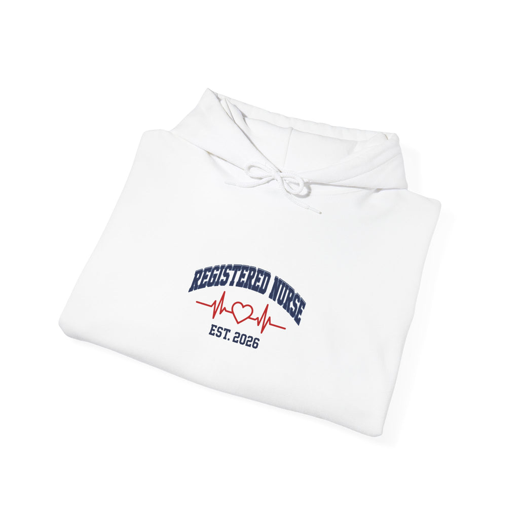 Registered Nurse Est. 2026 Varsity Heartbeat Hoodie