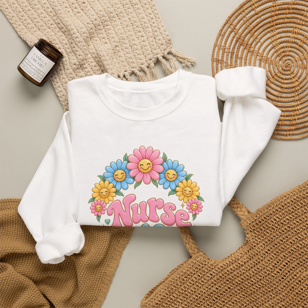 Nurse Life Daisies Crewneck Sweatshirt