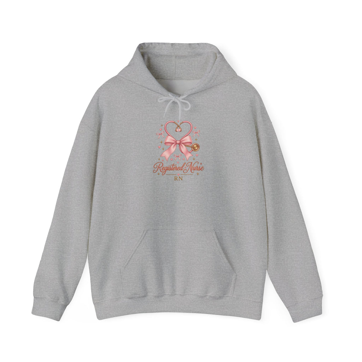 Coquette Pink Bow Stethoscope Registered Nurse Hoodie