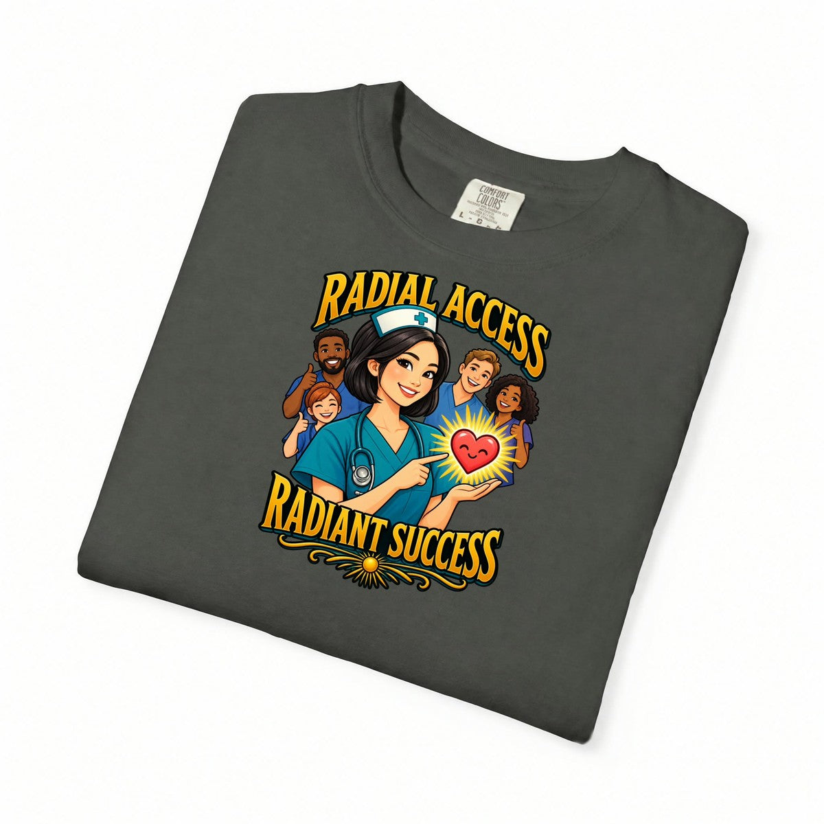 Radial Access Radiant Success Cardiac Nurse Tee (Sleek Bob)