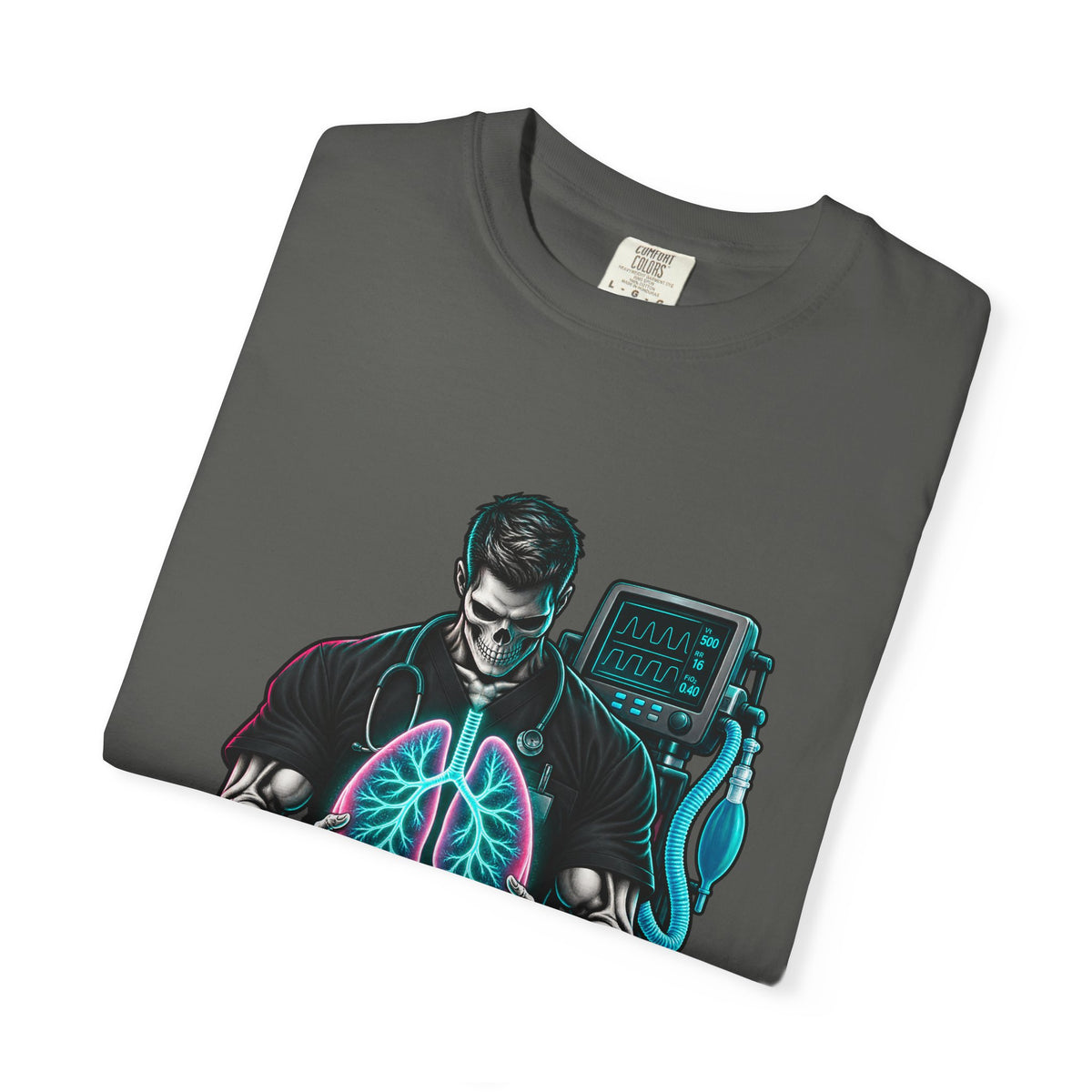 Lungs Are Life Male Skeleton Respiratory Therapist Comfort Colors T-Shirt