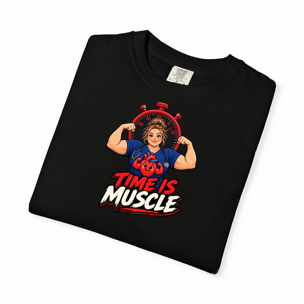 Time Is Muscle Cardiac Women's Nurse Tee