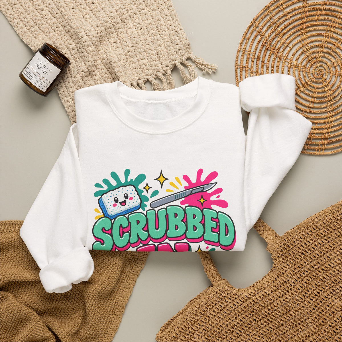 Scrubbed In The Count Is Correct OR Nurse Crewneck Sweatshirt