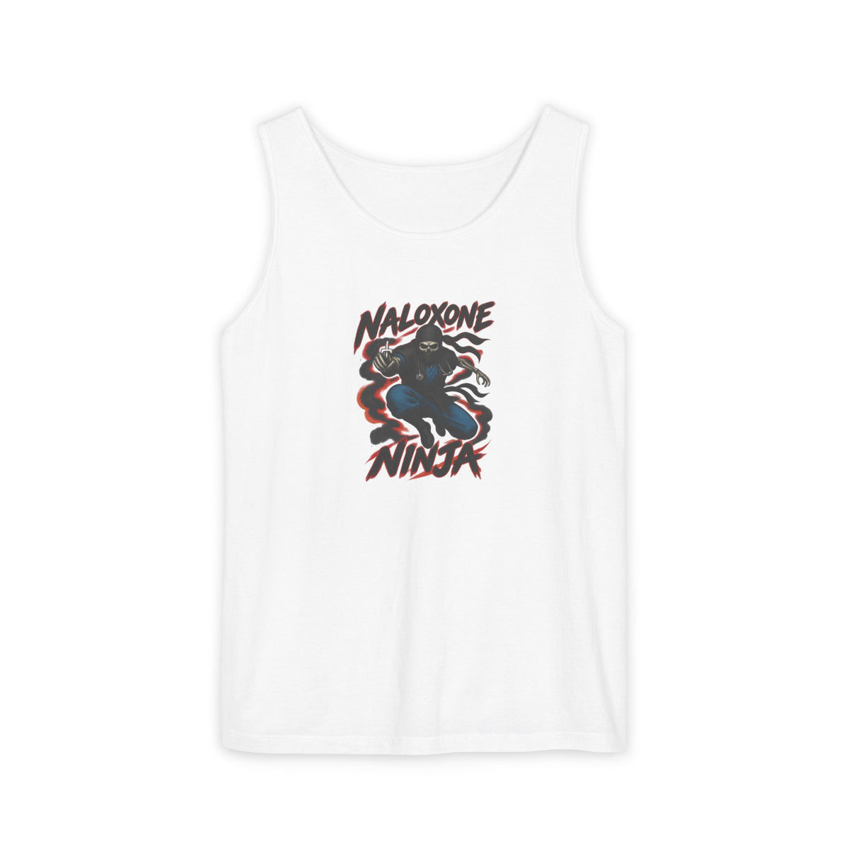Naloxone Ninja Skeleton ER Nurse Comfort Colors Tank Top