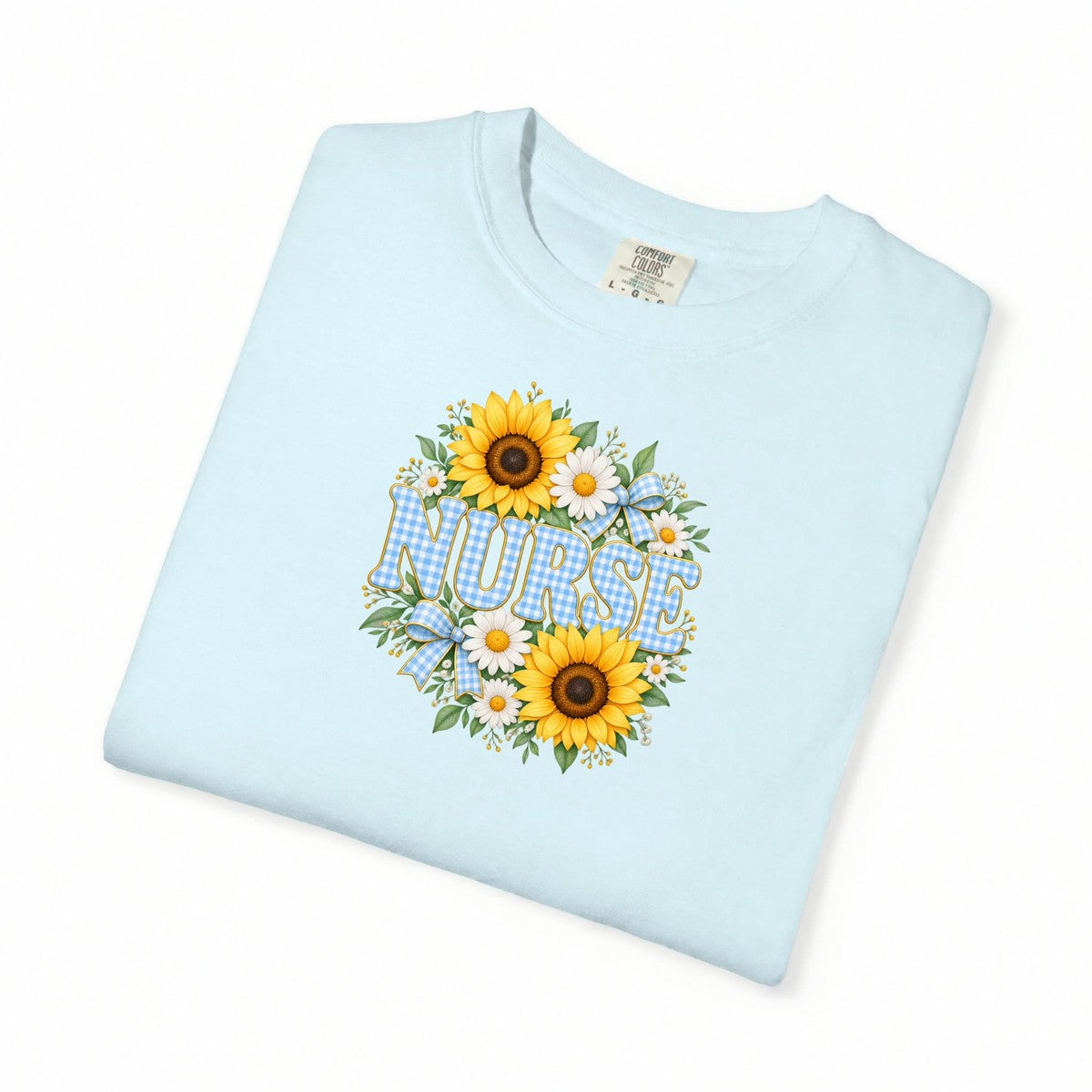 Sunflower Gingham NURSE Tee