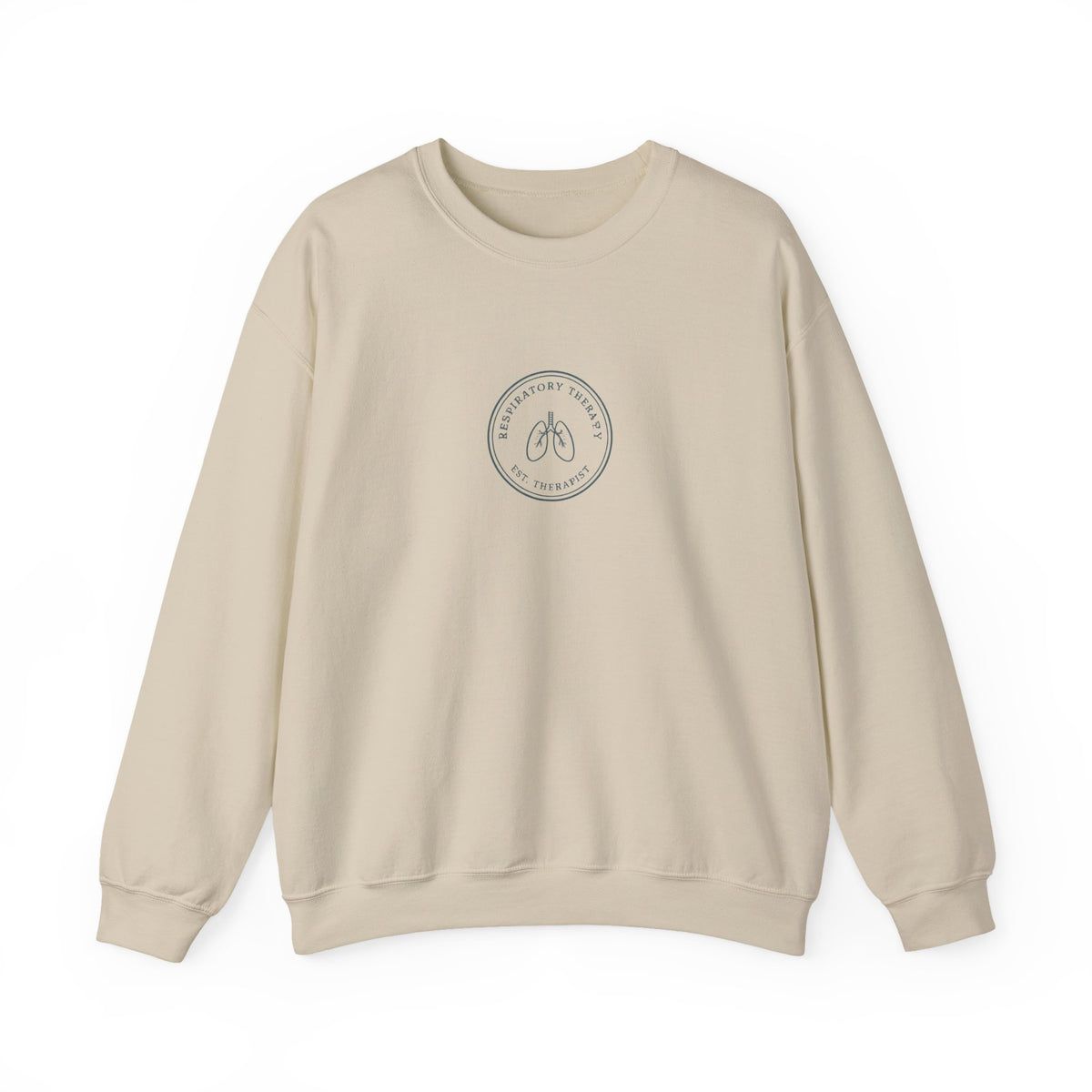 Respiratory Therapist Minimal Vintage Badge Respiratory Therapy Crewneck Sweatshirt
