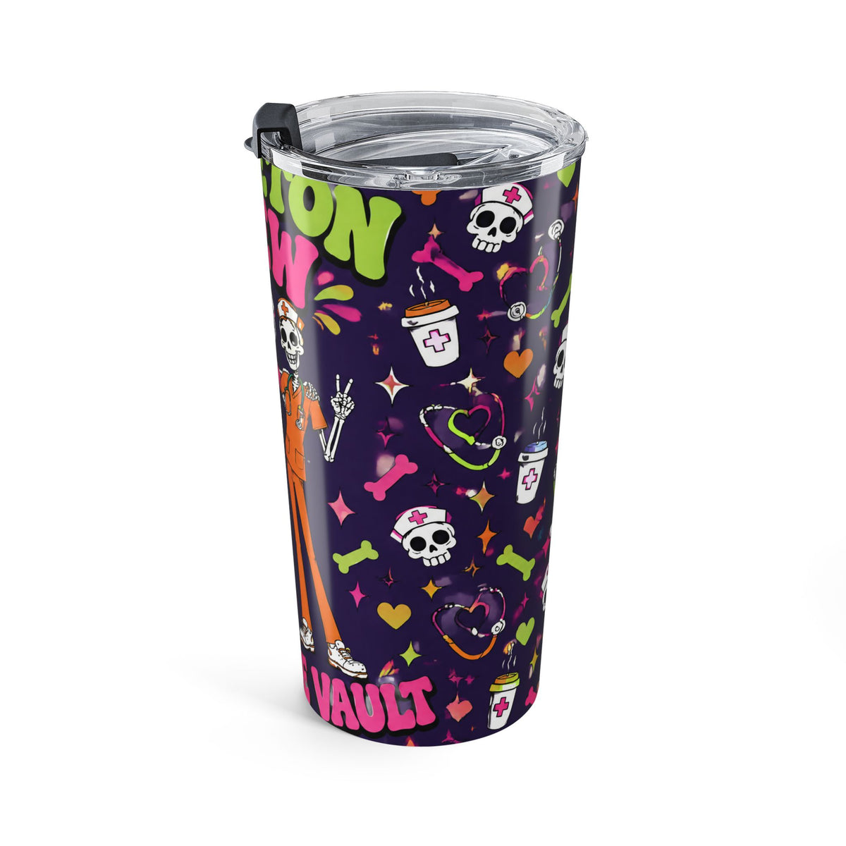 Skeleton Crew Skinny Skeleton Nurses 20oz Skinny Tumbler
