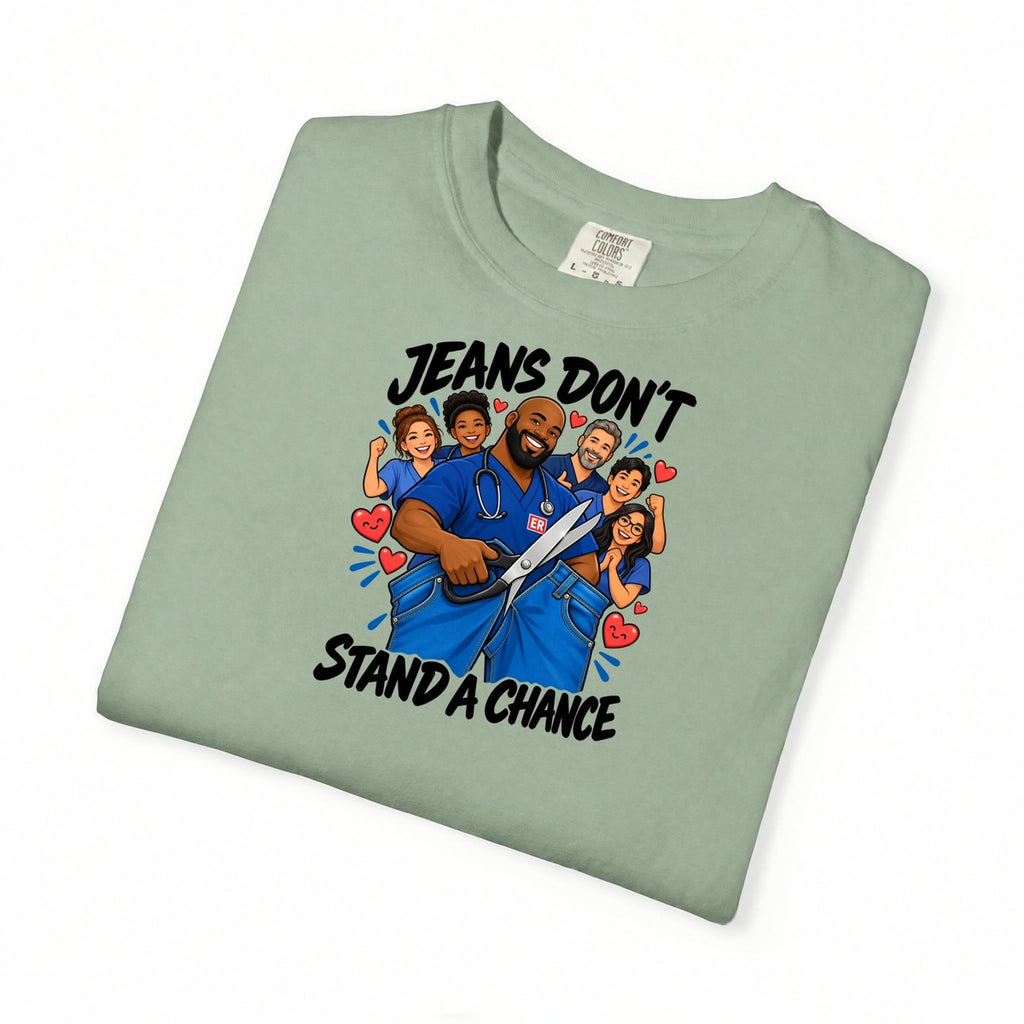 Jeans Don't Stand a Chance ER Nurse Tee (Bald & Bearded)