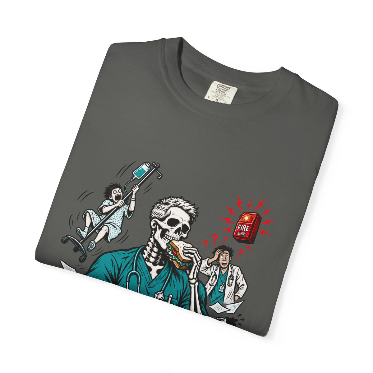 Nothing Surprises Me Anymore Shift 4 Skeleton Male Nurse Comfort Colors T-Shirt