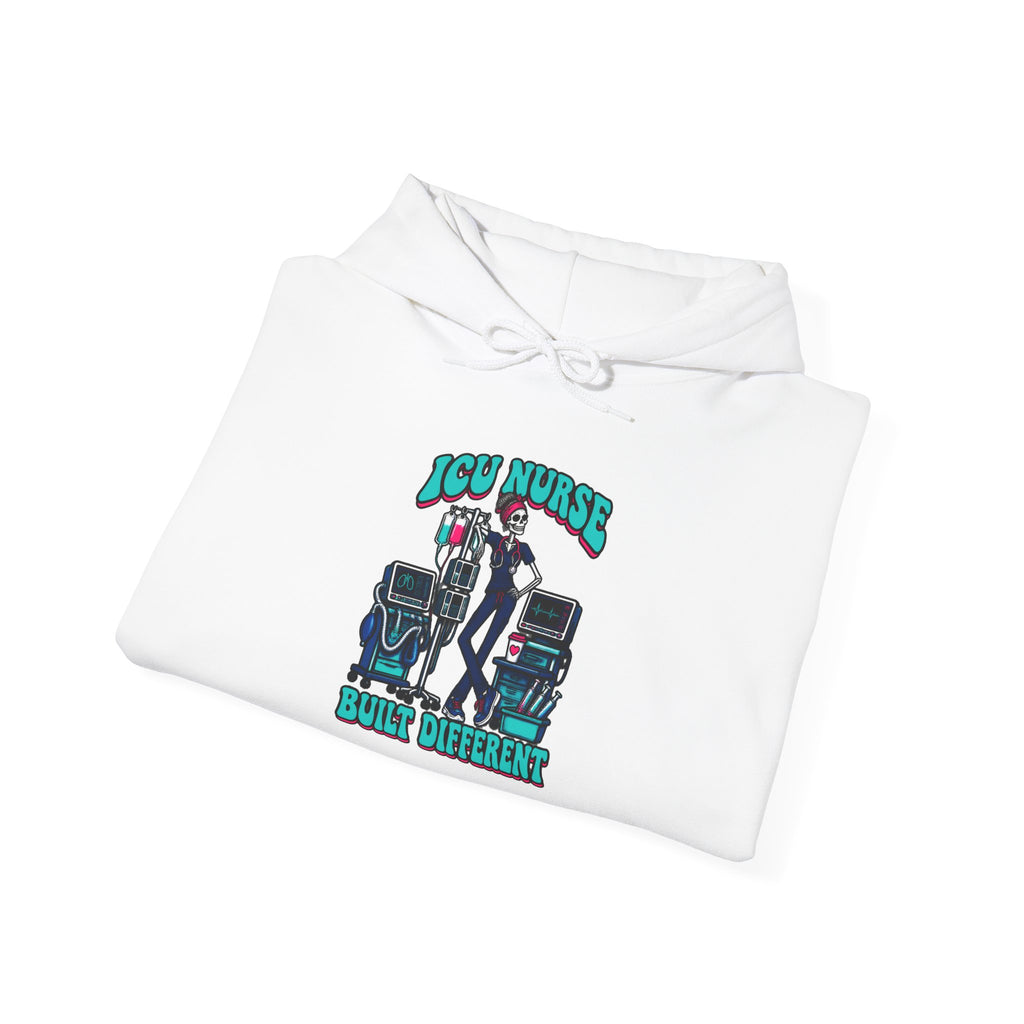 ICU Nurse Built Different Skinny Skeleton Hoodie