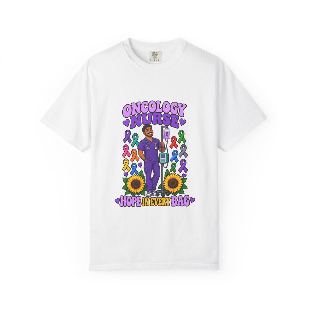 Oncology Male Nurse Hope in Every Bag Tee