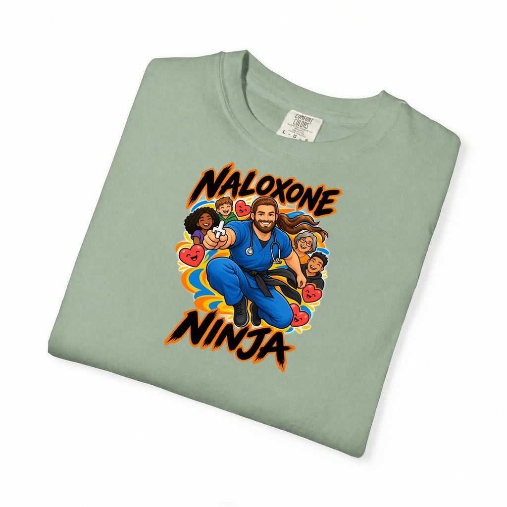 Naloxone Ninja ER Nurse Tee (Long Hair & Beard)