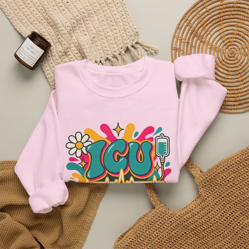 ICU Nurse Critical Care Crewneck Sweatshirt