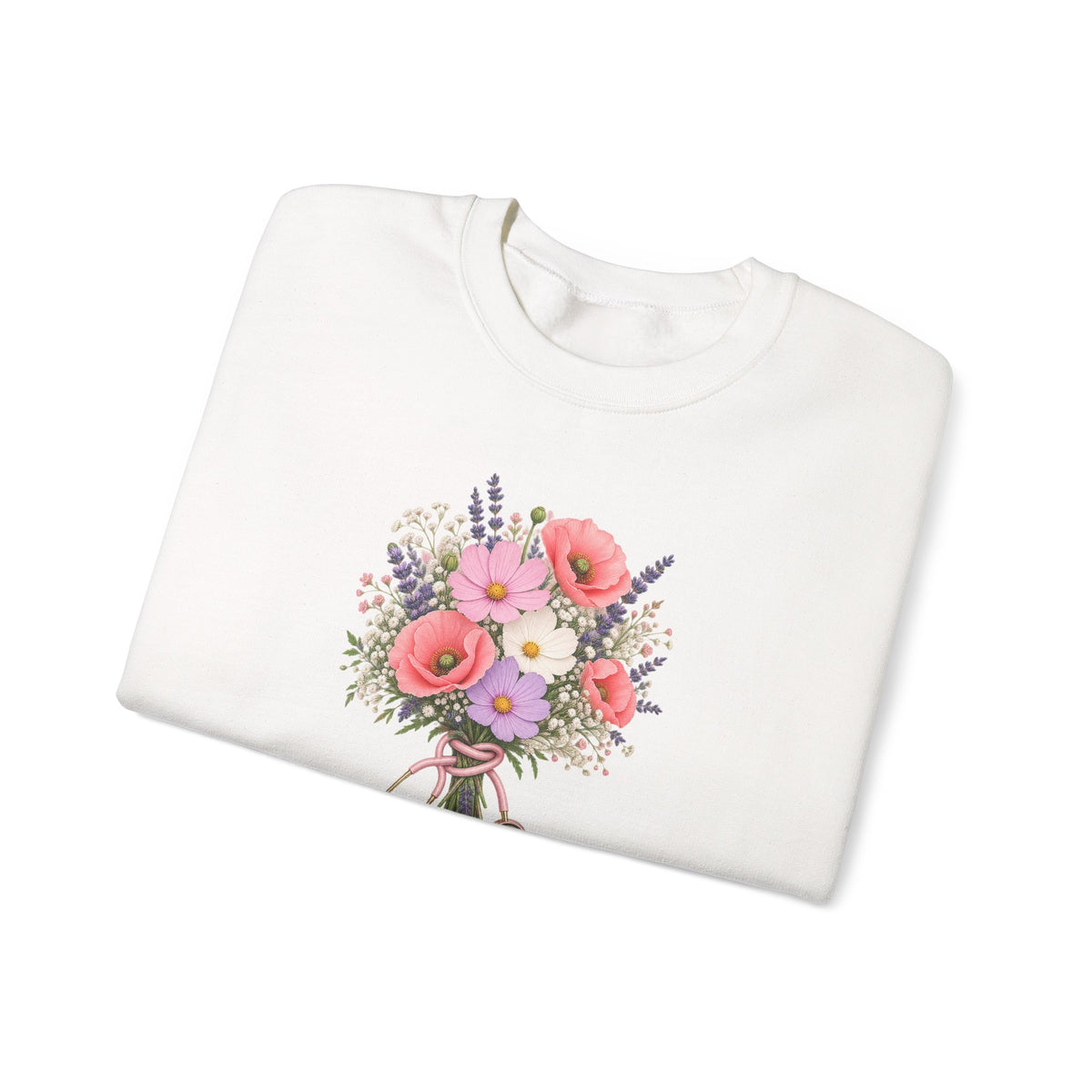 Wildflower Stethoscope RN Crewneck Sweatshirt