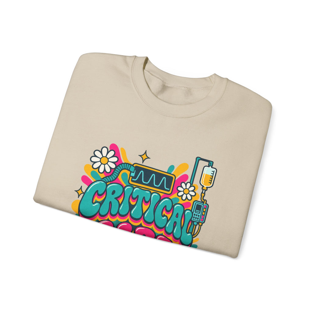 Critical Care Titrate Ventilate Repeat ICU Nurse Crewneck Sweatshirt