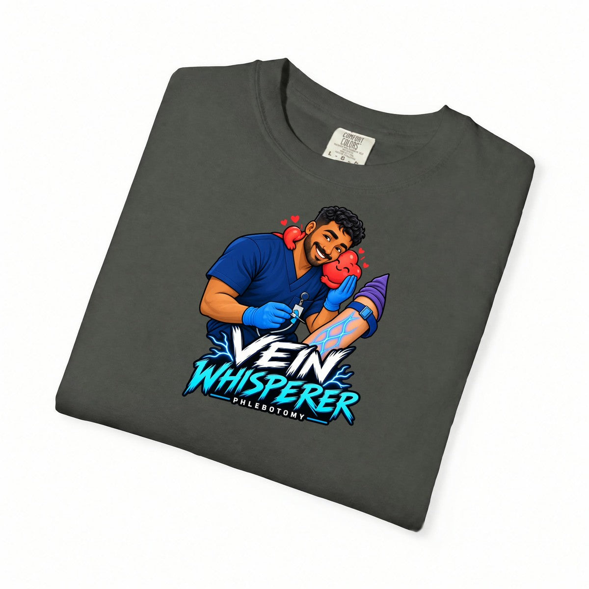 Vein Whisperer Phlebotomist Male Comfort Colors T-Shirt