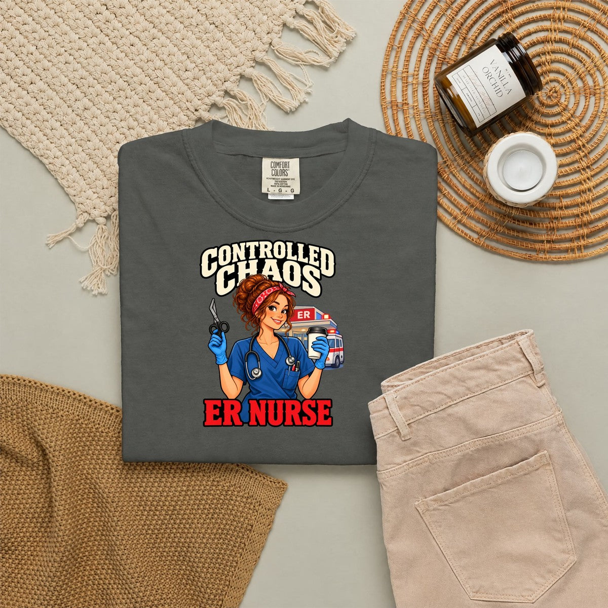 Controlled Chaos ER Nurse Tee
