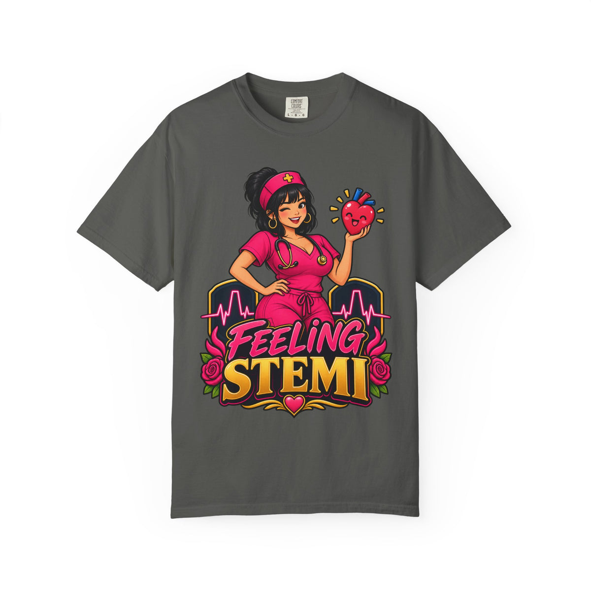 Feeling STEMI Cardiac Nurse Comfort Colors T-Shirt