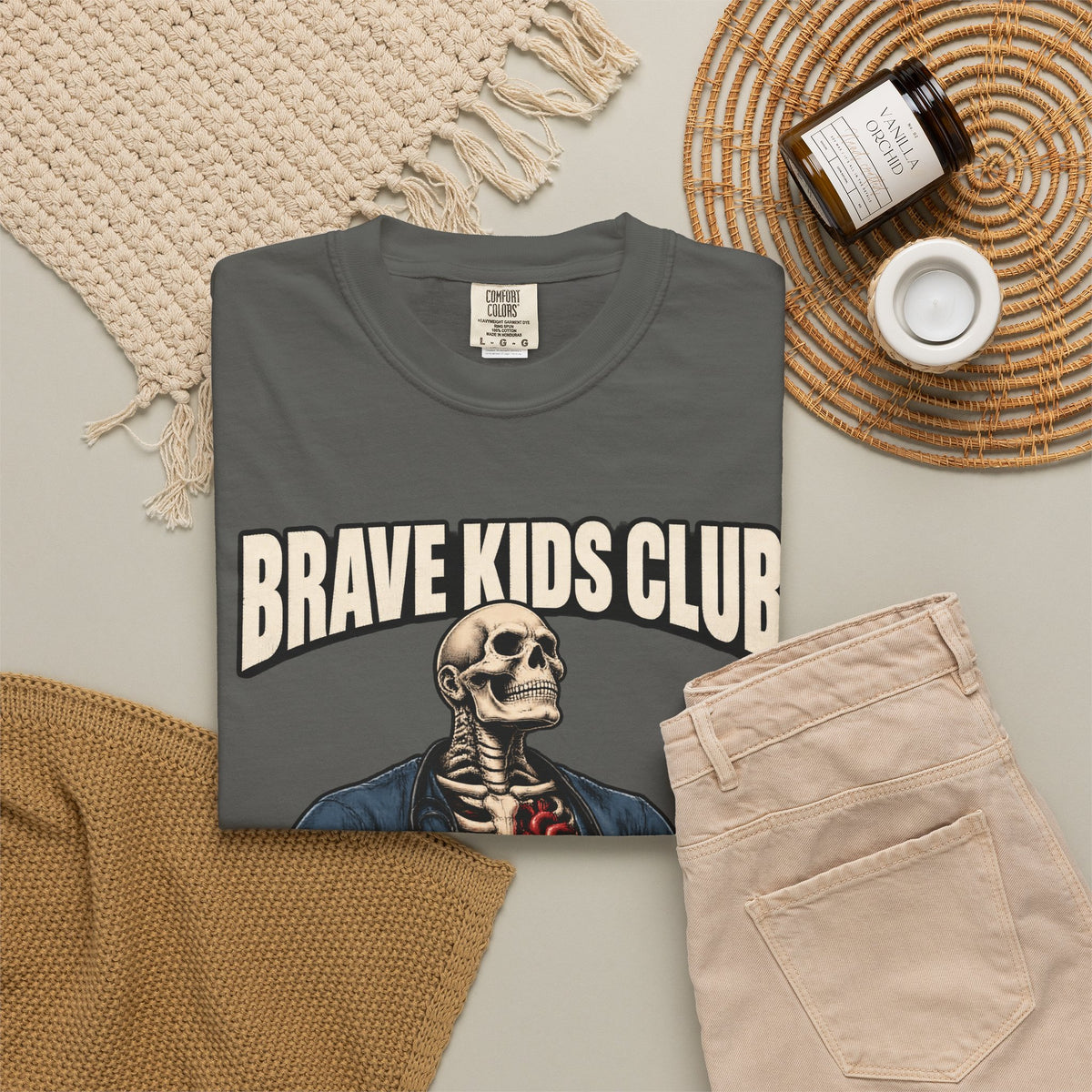 Brave Kids Club Skeleton Peds Nurse Comfort Colors T-Shirt