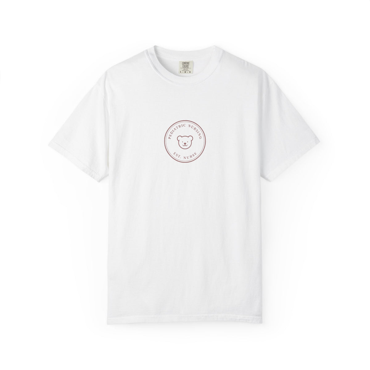 Pediatric Nurse Minimal Vintage Badge Pediatric Nursing Comfort Colors T-Shirt