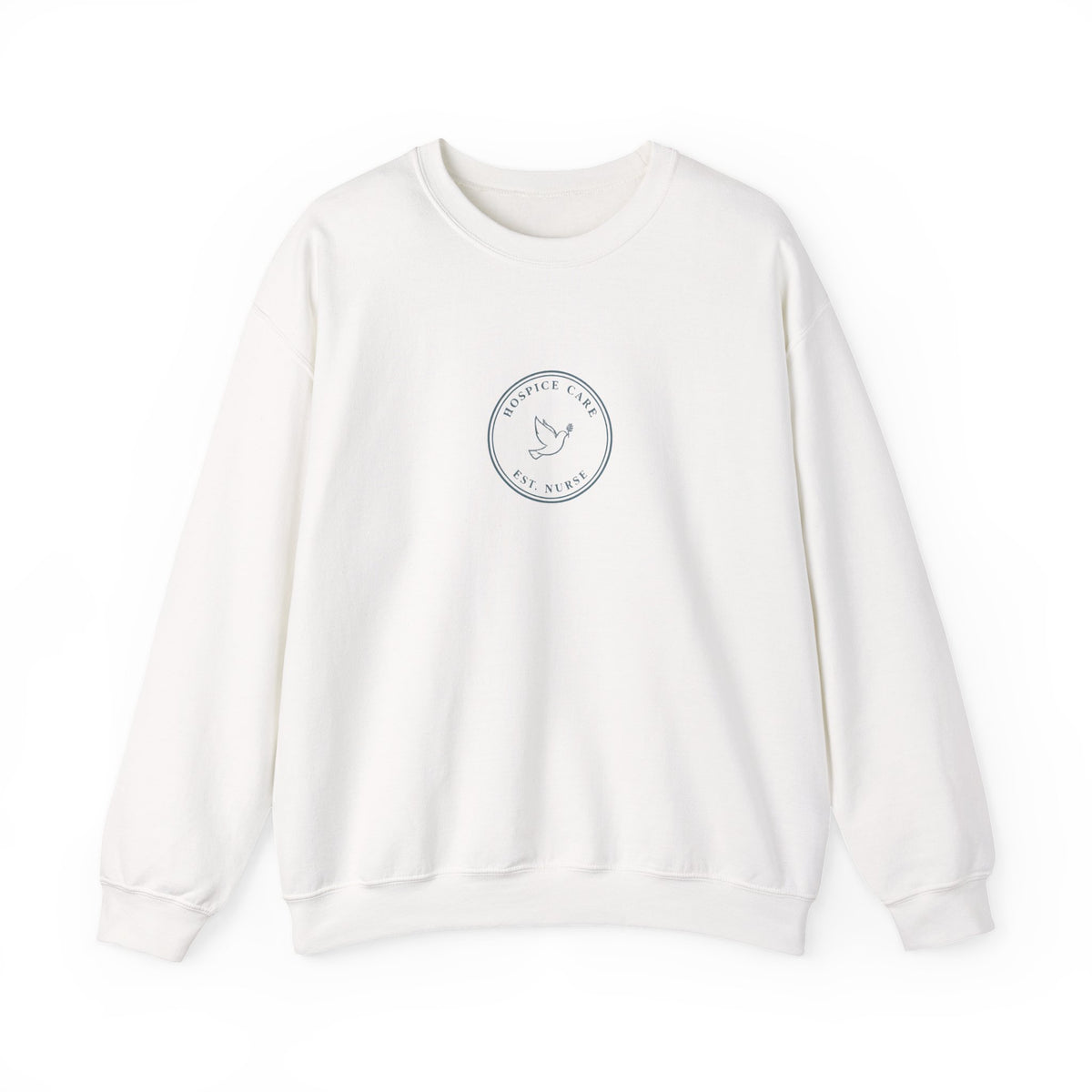Hospice Nurse Minimal Vintage Badge Hospice Care Crewneck Sweatshirt