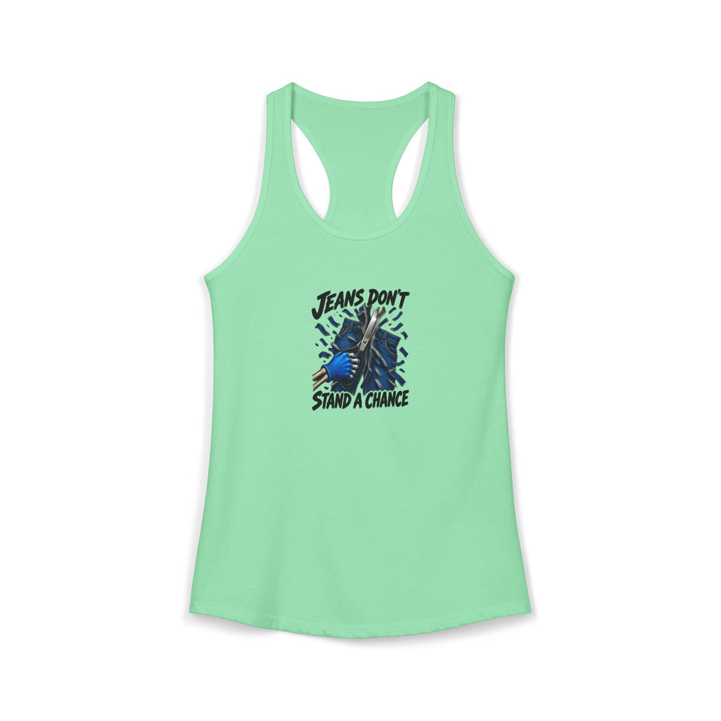 Jeans Don't Stand a Chance Skeleton ER Nurse Women's Racerback Tank Top