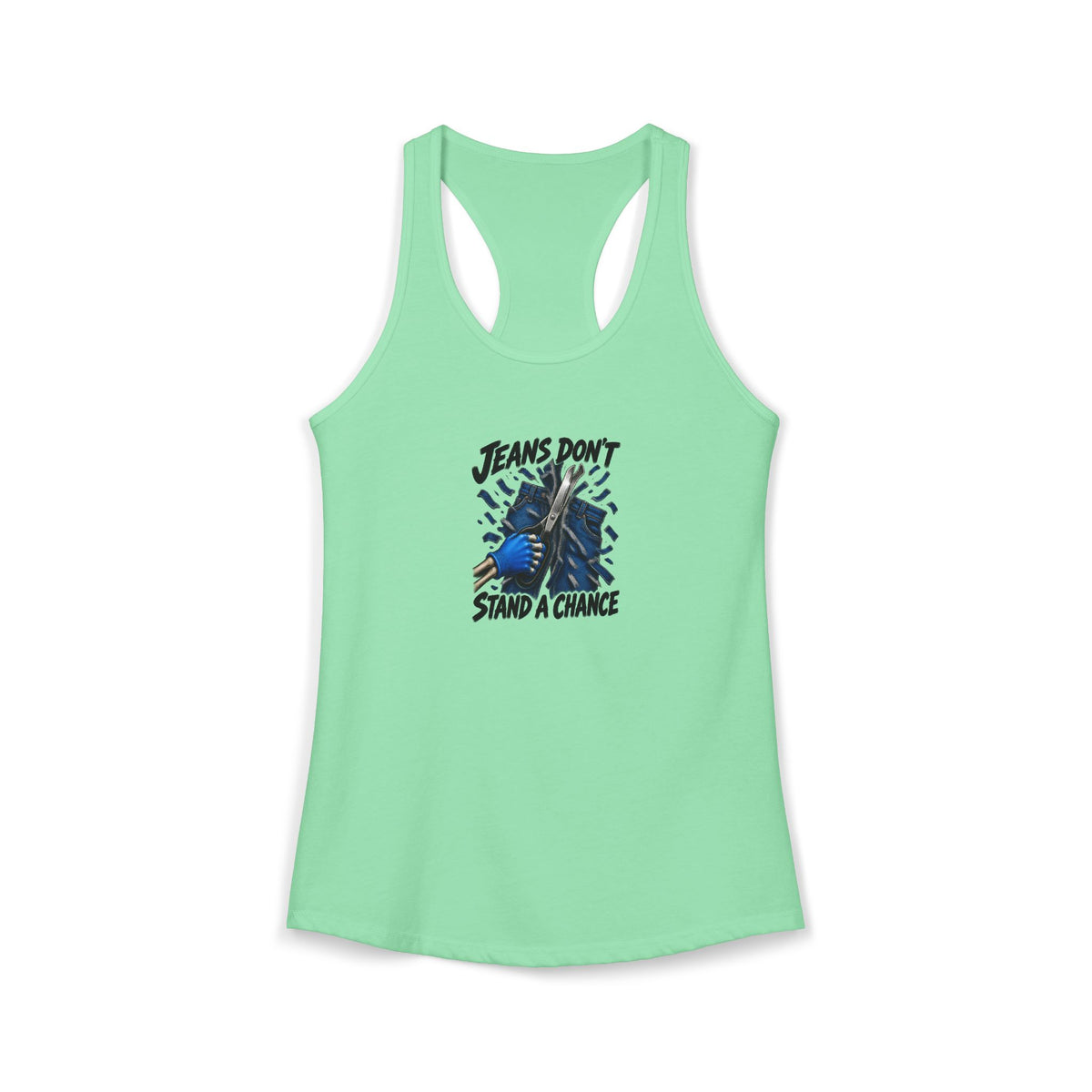 Jeans Don't Stand a Chance Skeleton ER Nurse Women's Racerback Tank Top