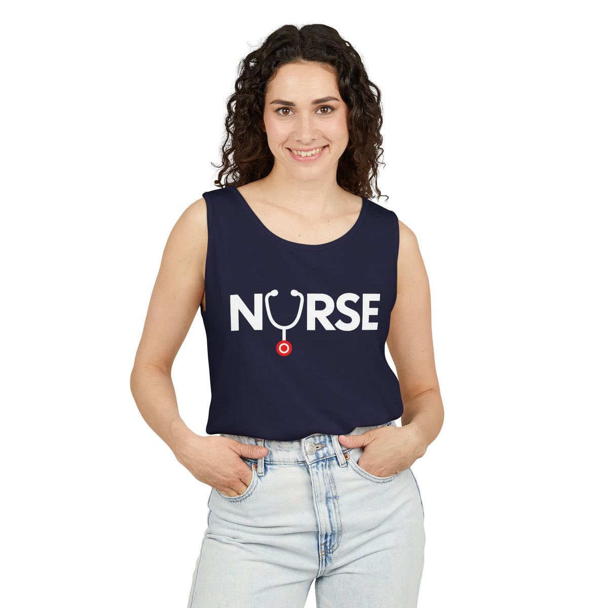 Nurse Stethoscope U Comfort Colors Tank Top