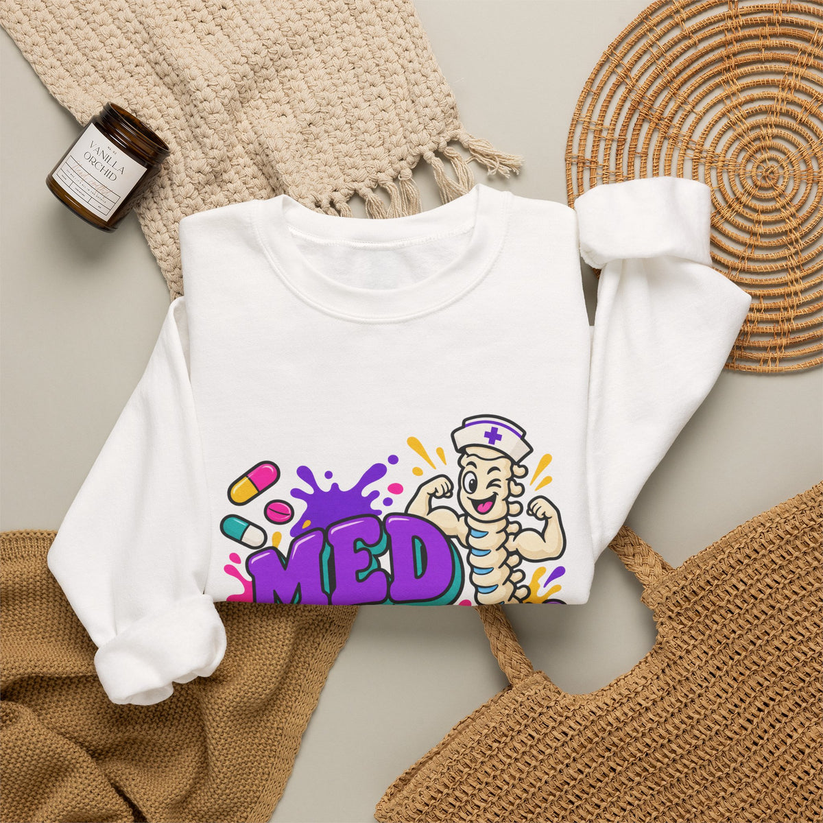 Med Surg The Backbone of Nursing Crewneck Sweatshirt