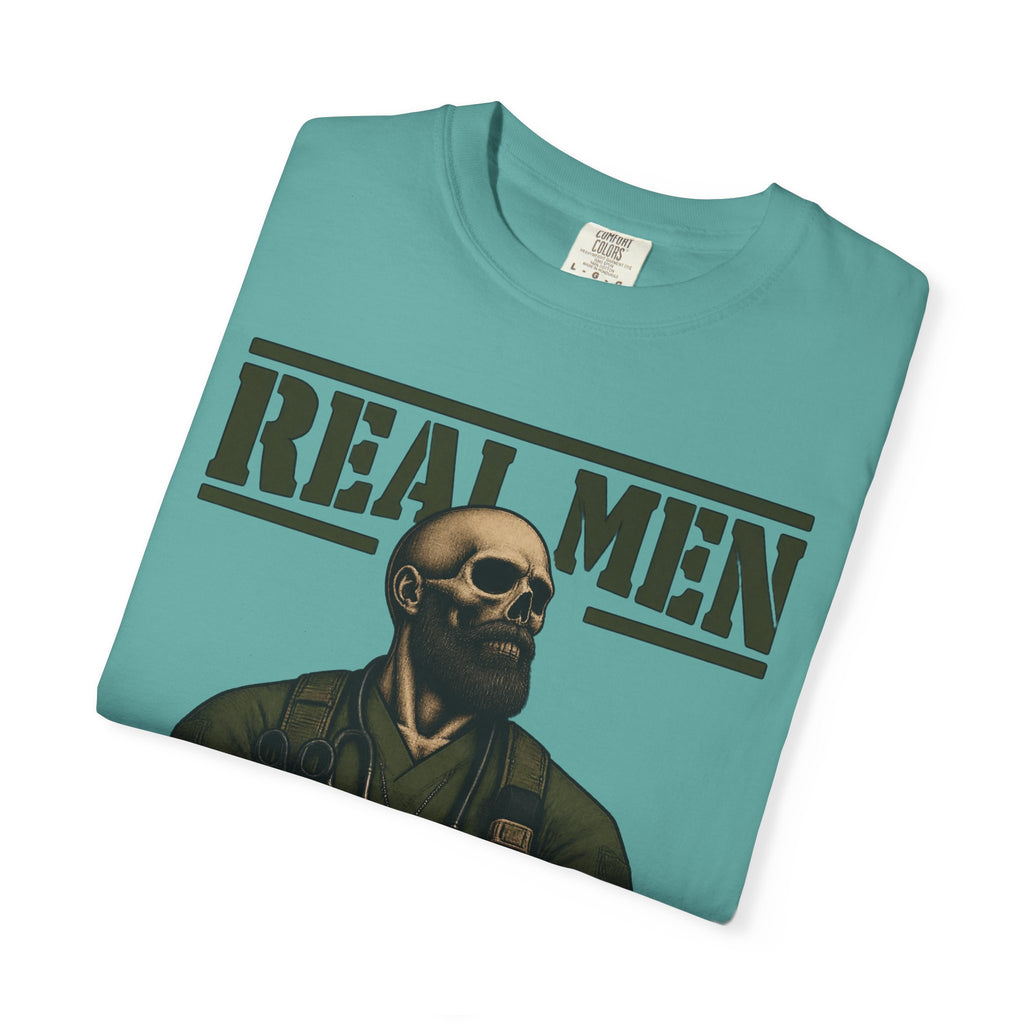 Real Men Wear Scrubs Murse Skeleton Nurse Comfort Colors T-Shirt