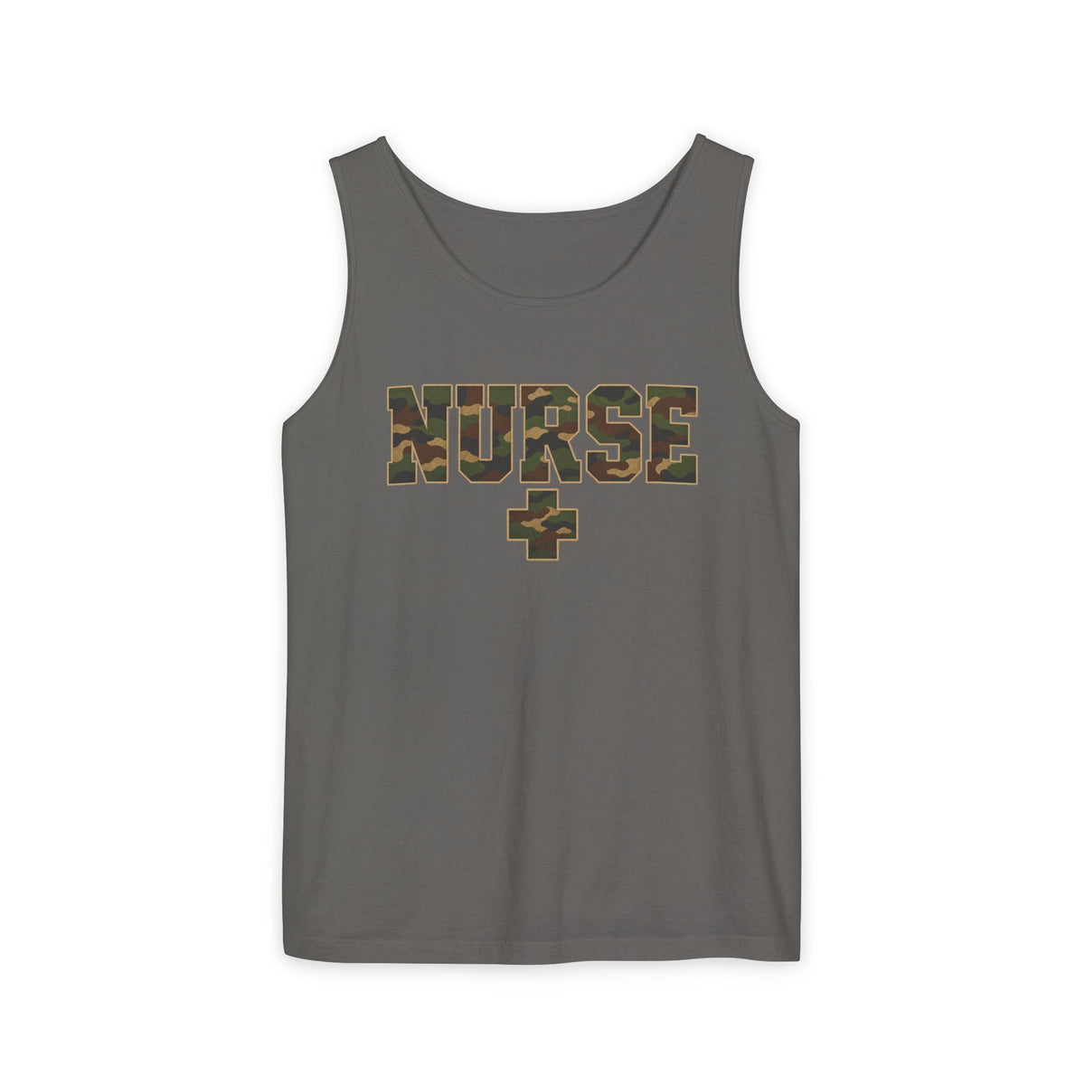 Nurse Woodland Camo Comfort Colors Tank Top