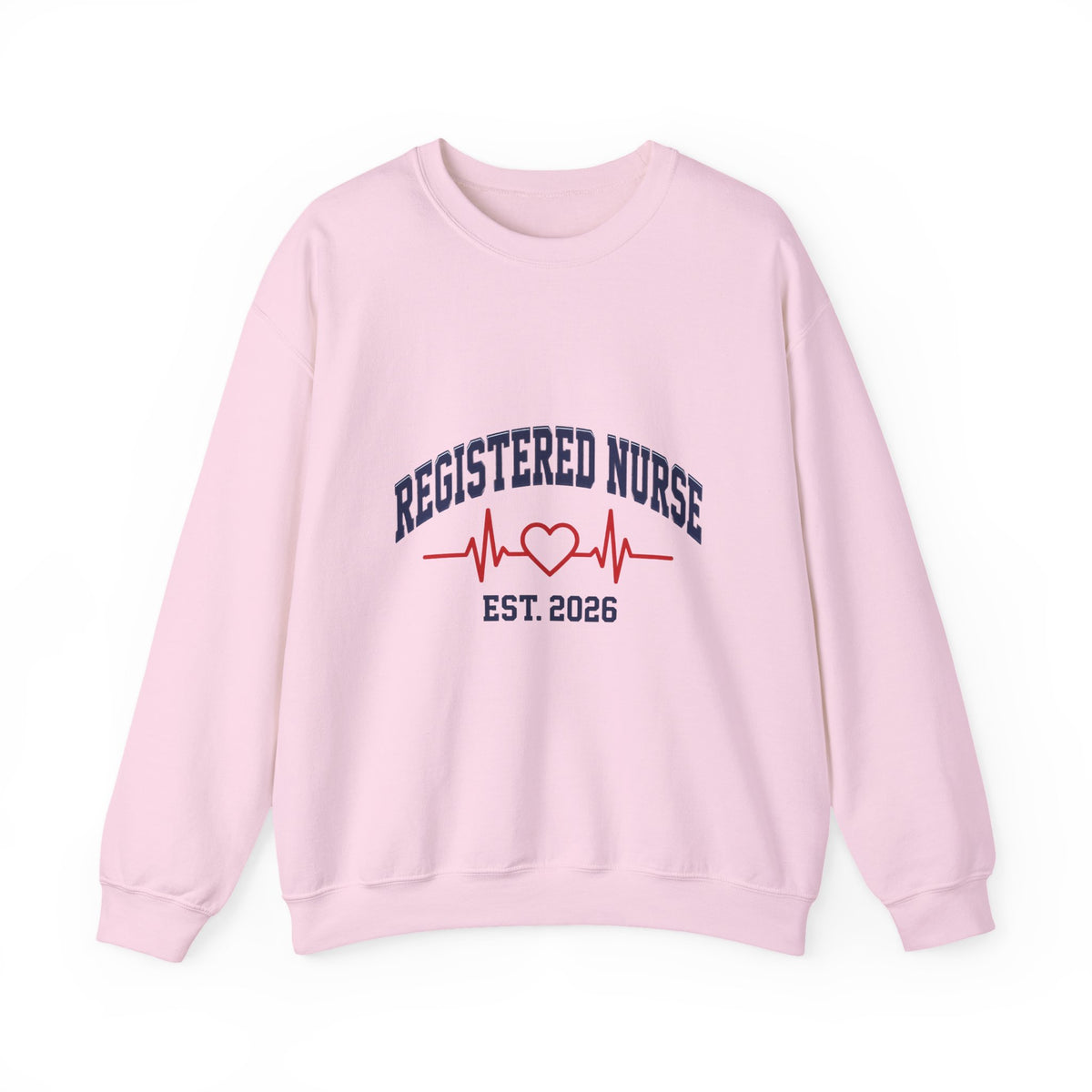 Registered Nurse Est. 2026 Varsity Heartbeat Crewneck Sweatshirt