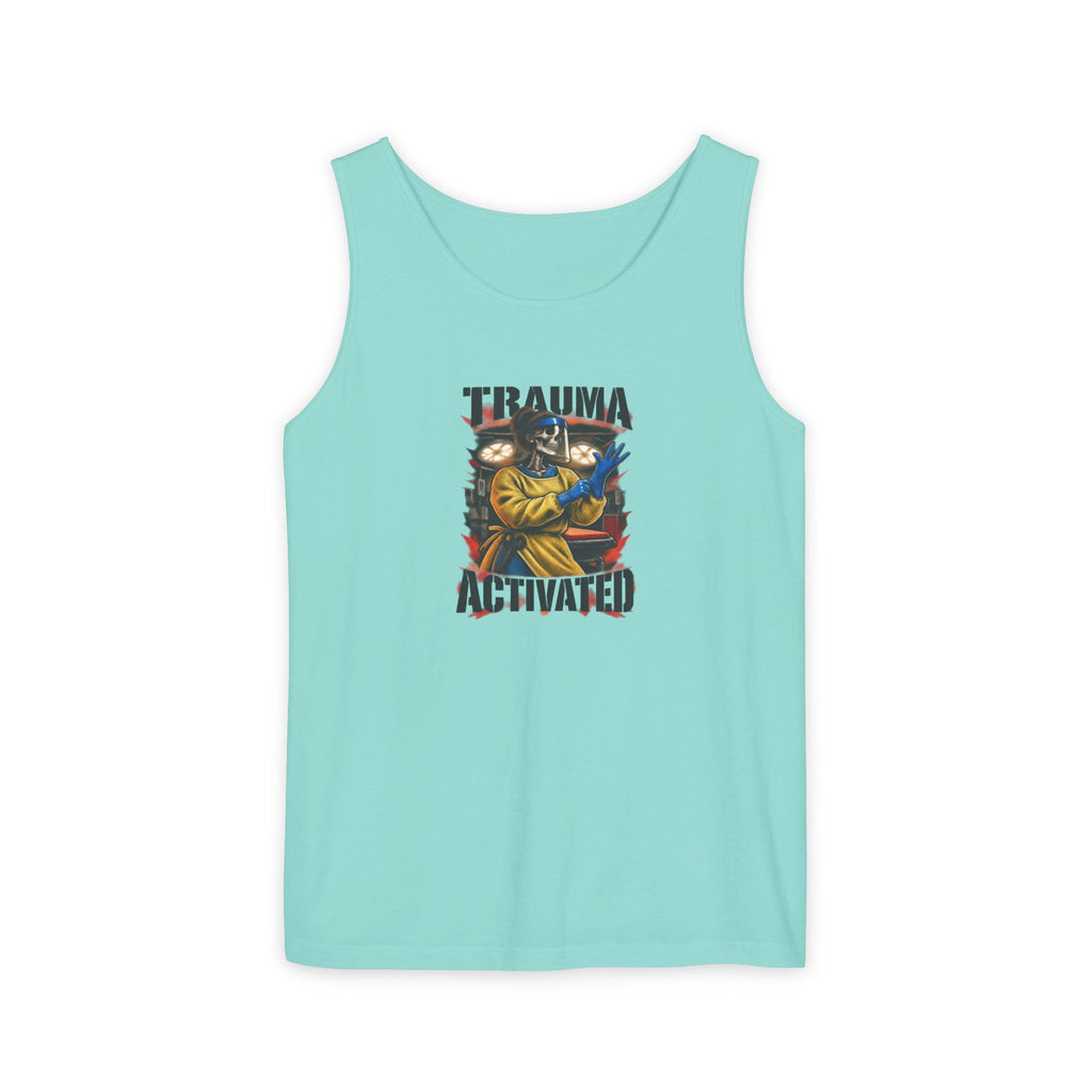Trauma Activated Skeleton ER Nurse Comfort Colors Tank Top