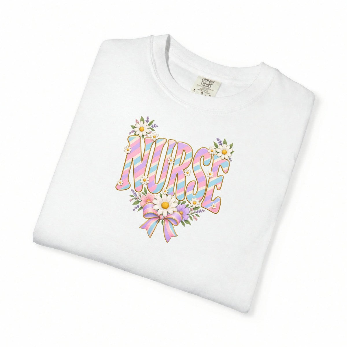 Pastel Stripe NURSE Tee