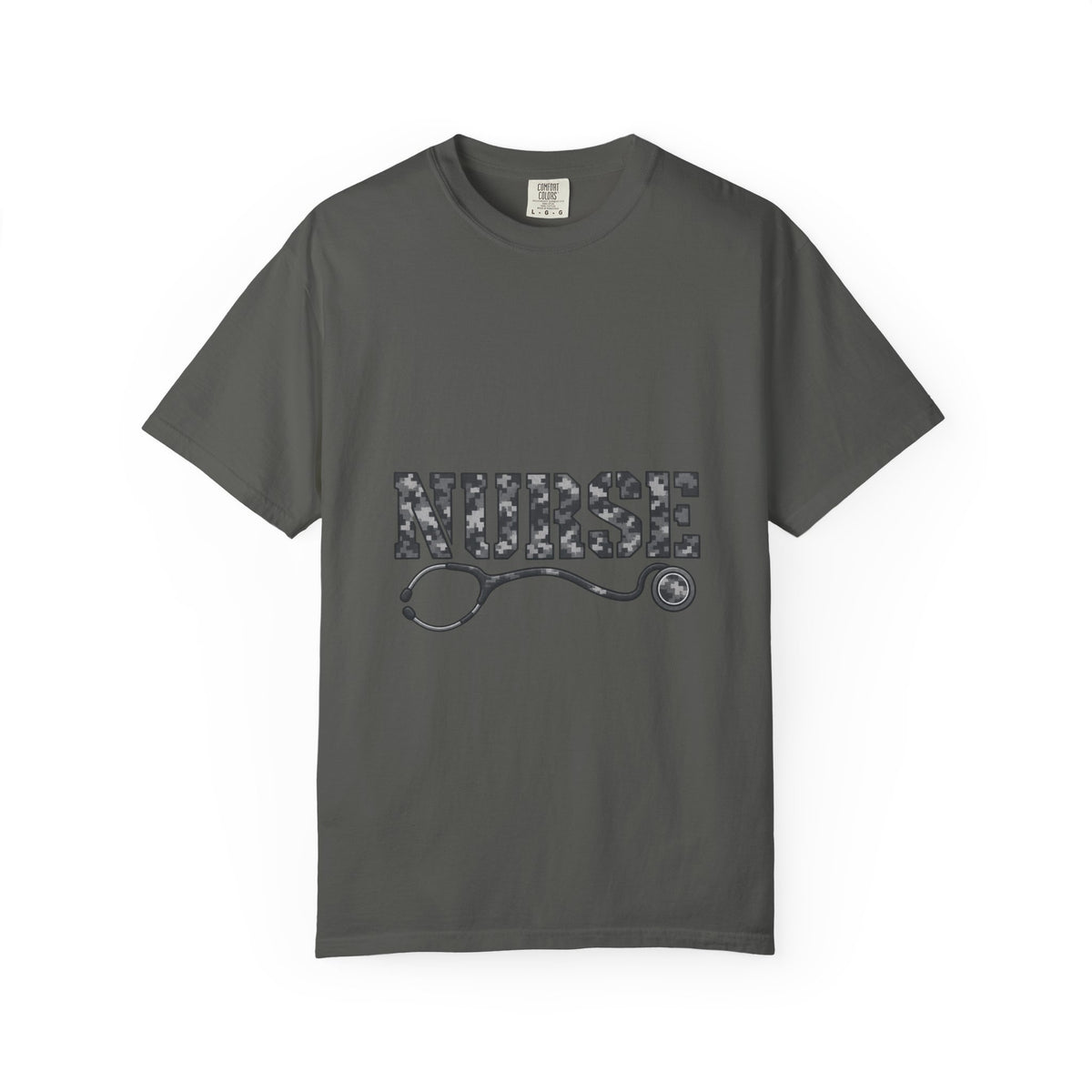 Nurse Digital Urban Camo Stethoscope Comfort Colors T-Shirt