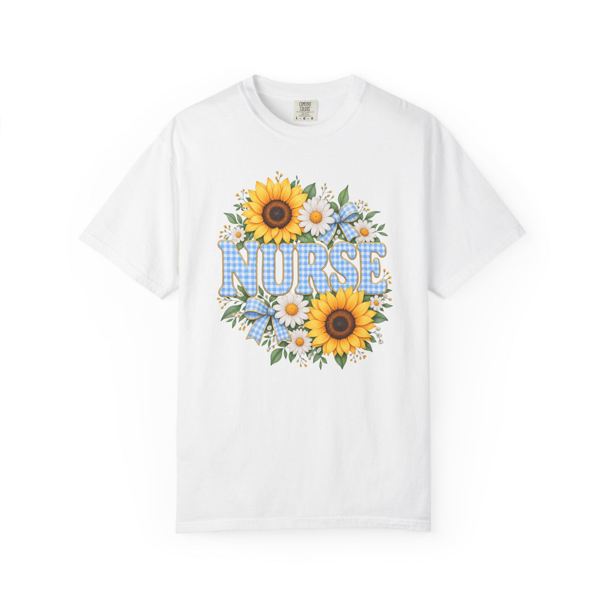 Sunflower Gingham NURSE Tee