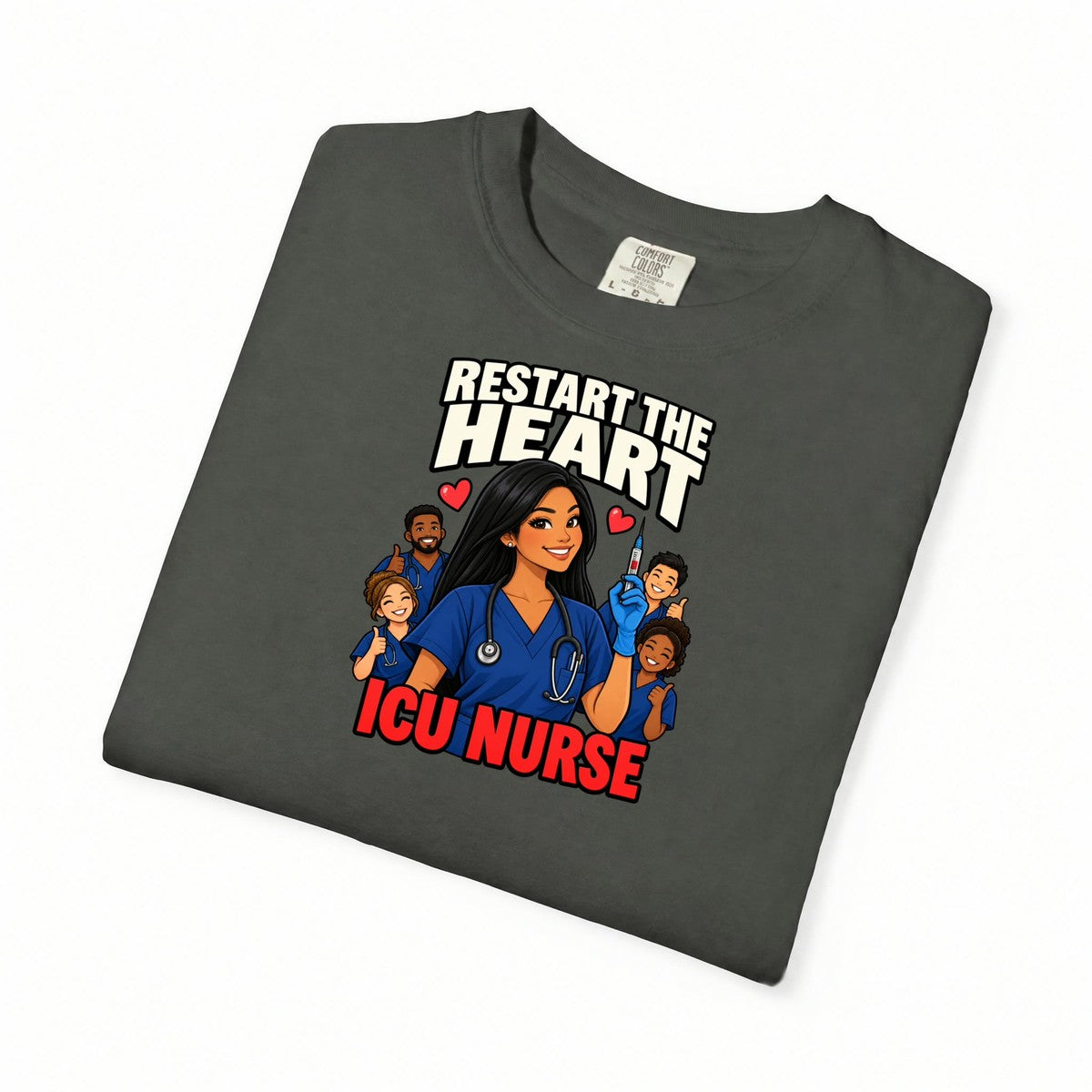 Restart the Heart ICU Nurse Tee (Long Hair)