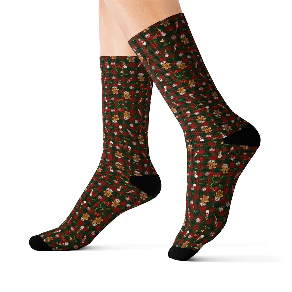 Christmas Plaid Nurse Socks