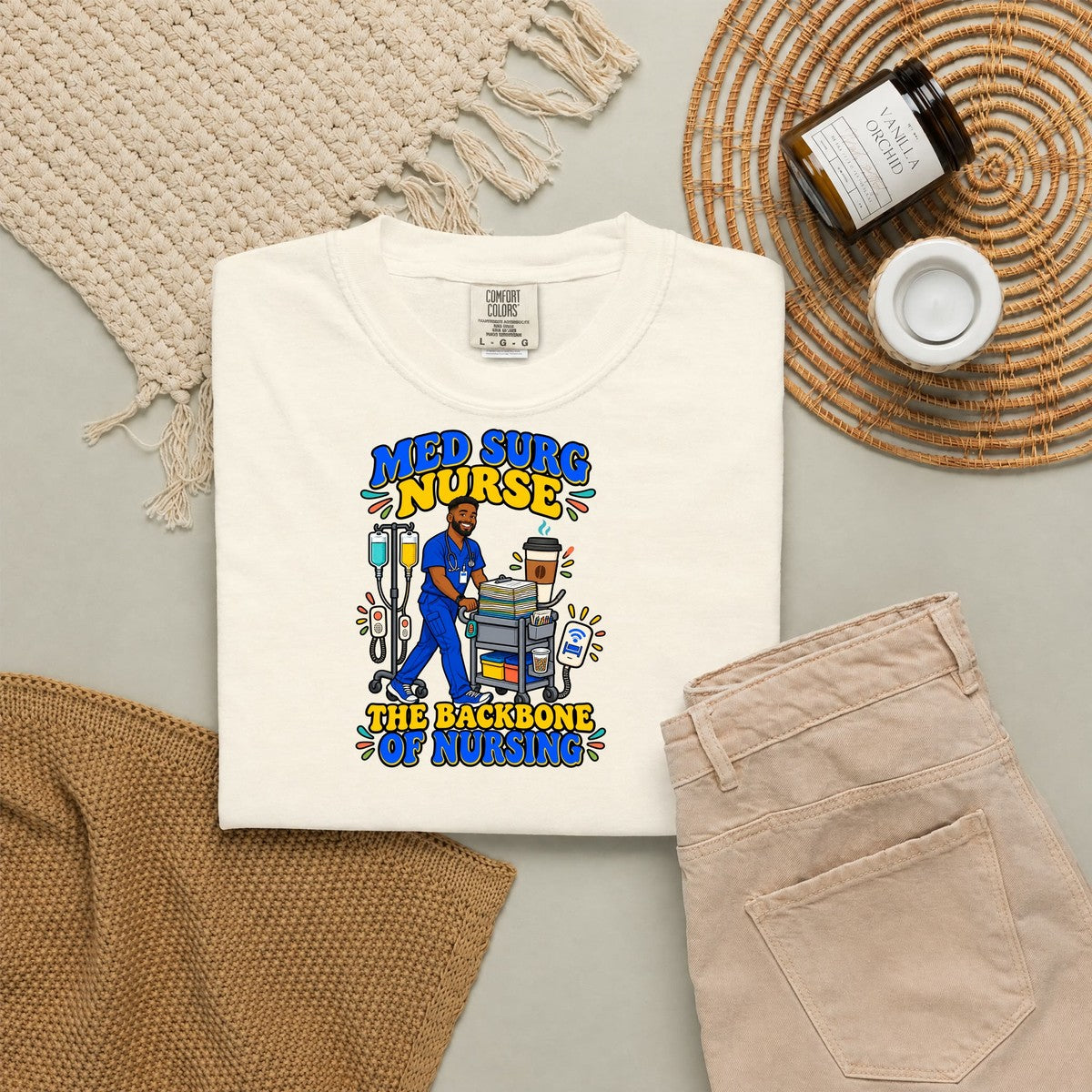 Med Surg Male Nurse The Backbone of Nursing Tee