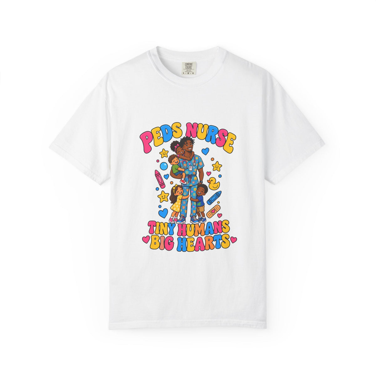 Peds Male Nurse Tiny Humans Big Hearts Tee