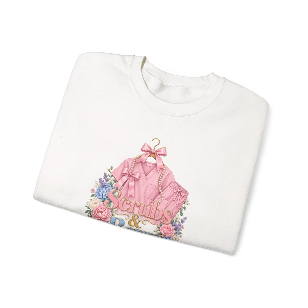 Scrubs and Bows Nurse Crewneck Sweatshirt