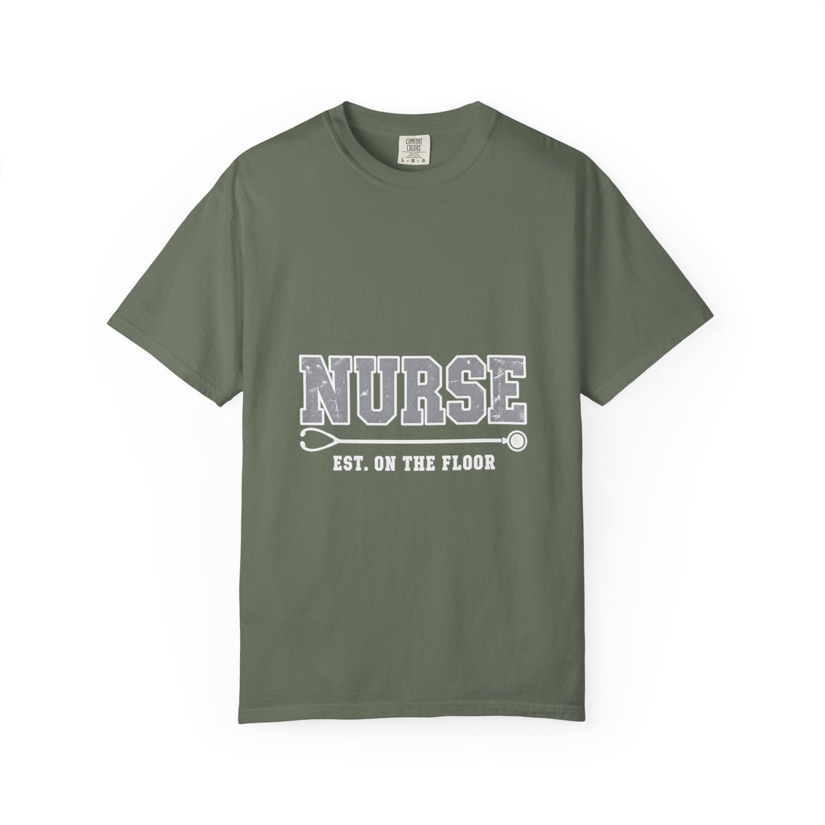 Nurse Varsity Est On the Floor Comfort Colors T-Shirt