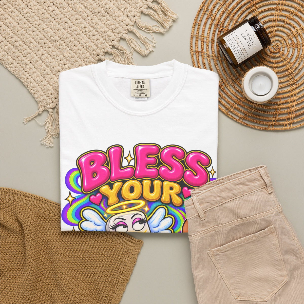 Bless Your Call Light Sassy Southern Nurse Comfort Colors T-Shirt