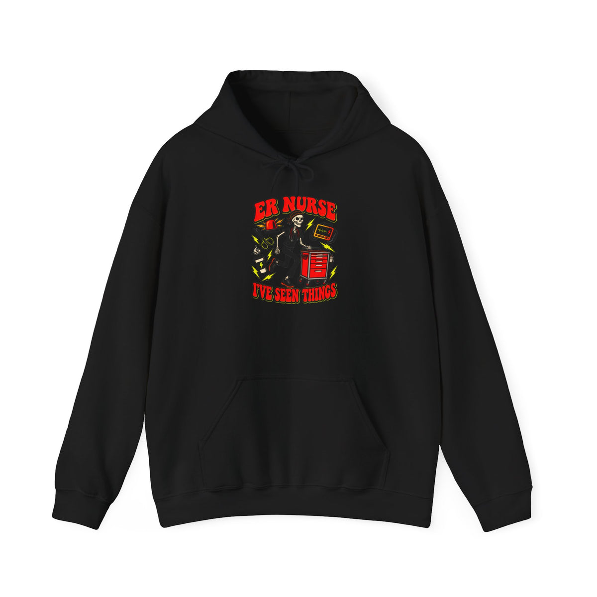 ER Nurse I've Seen Things Skinny Skeleton Hoodie