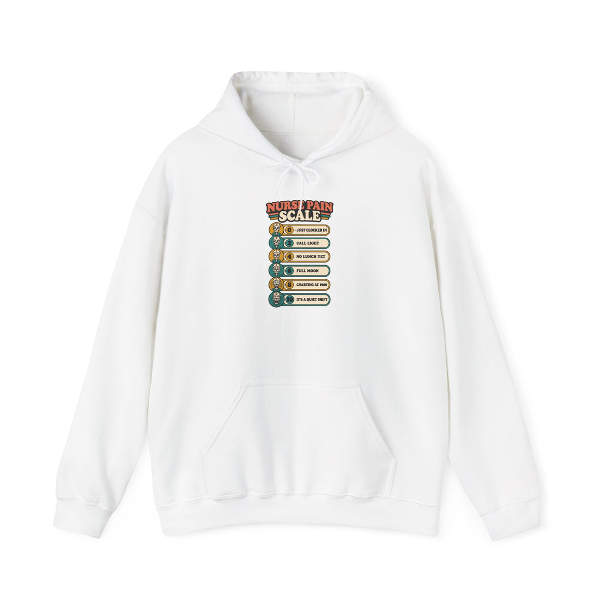 Nurse Pain Scale Funny Skeleton Nurse Hoodie