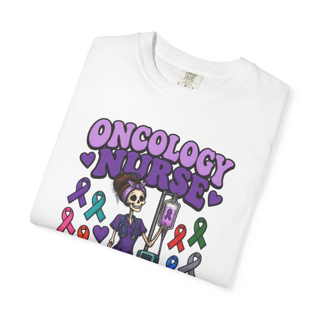 Oncology Nurse Hope in Every Bag Skinny Skeleton Comfort Colors T-Shirt