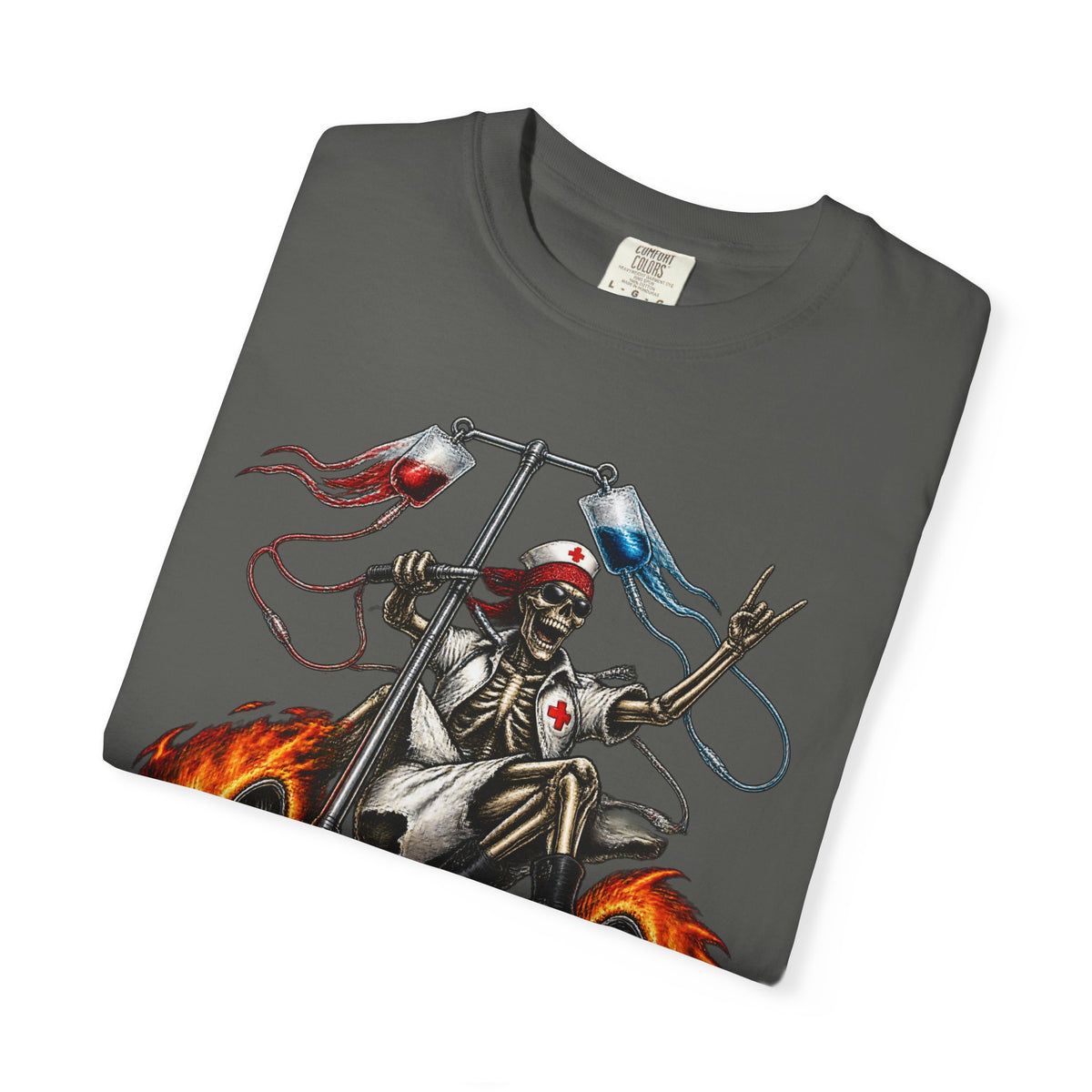 Ride or Drip Skeleton Nurse Comfort Colors T-Shirt