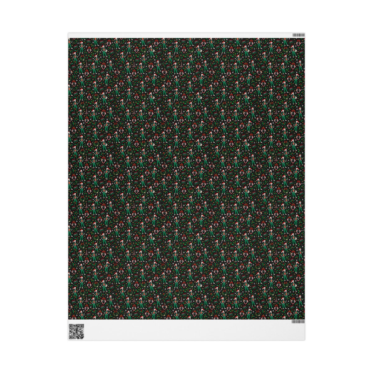 Ho Ho Hold Pressure Skeleton Nurse Christmas Wrapping Paper